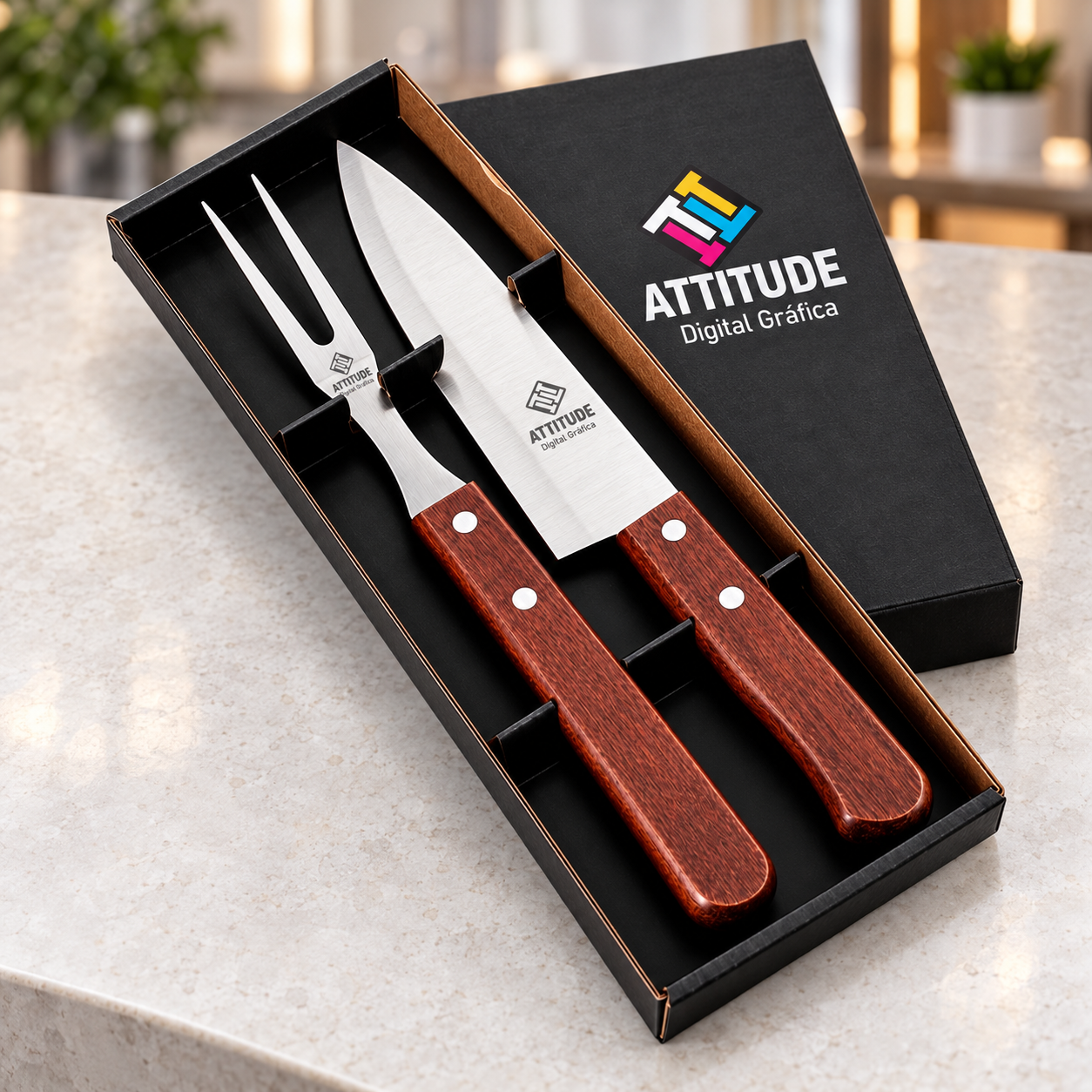 Kit Churrasco 2 Peças Caixa