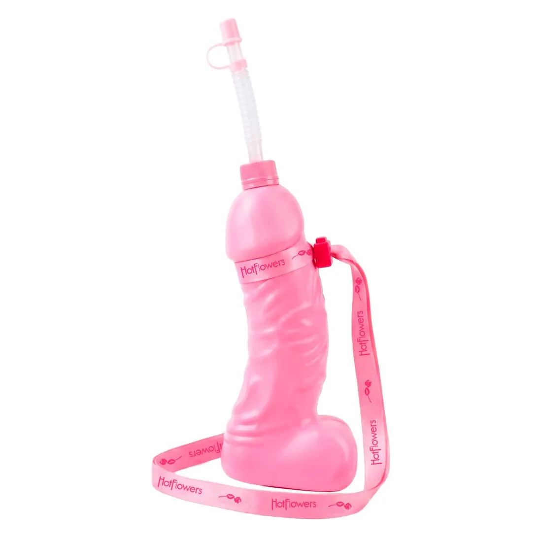 PauStanley Garrafa em Formato de Pênis com Canudo e Tirante 500ML